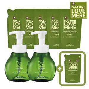 네이쳐러브메레 아기 핸드워시 거품 용기 280ml 2개 + 리필 250ml 5팩 + [GIFT] 핸드워