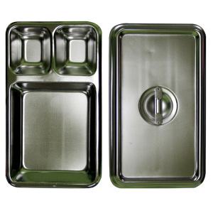 드레싱밧드 3칸 225x130x30mm 스텐 주사기밧드 기구통 소독통 사각트레이