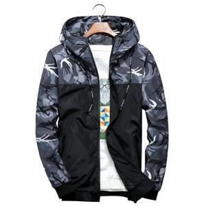 카모 후드 바람막이 점퍼 봄 가을 집업 자켓 WI025J