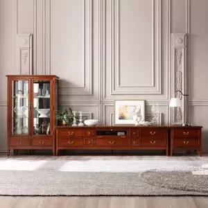 [무료배송] 수입가구 리파인 엔틱 양문장식장거실장세트 2100