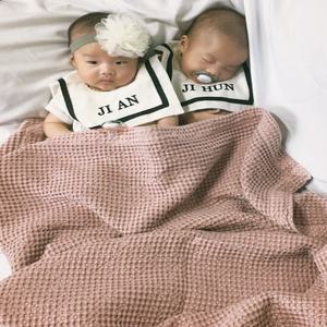 마이크로모달 와플 신생아 아기 블랭킷 낮잠이불