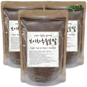 보이차 추출 분말 500gx3팩 중국 운남성 보이차가루