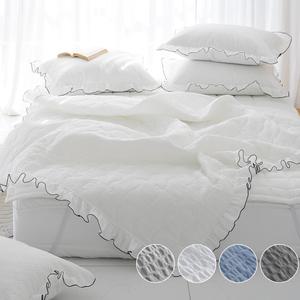 바숨 선염 시어서커 여름이불+패드+베개커버 침구세트 슈퍼싱글 SS