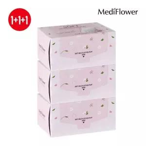 [메디플라워] 소프트 멀티 코튼 5겹 퍼프 화장솜 80매x3