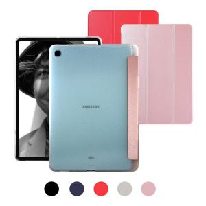 [갤럭시탭 S6 라이트]펜수납 tpu북커버케이스+강화유리2매 SM-P610 P615 lite_A13