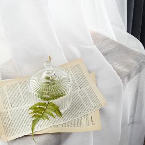 클리티룸 데일리 쉬폰커튼 화이트, 포인트, 65x170, 2장