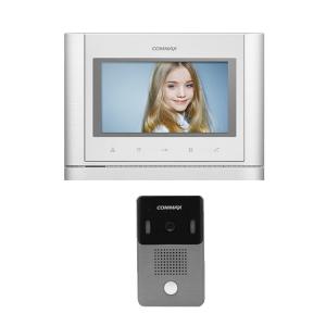 코맥스 비디오폰 CAV-712MR 화이트 2선 아날로그 현관카메라포함