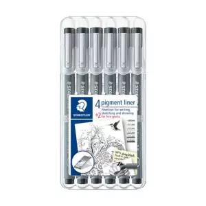 스테들러 드로잉펜 만화펜 피그먼트 라이너 308 SB6P