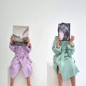 아동 어린이 키즈 주니어 샤워가운 목욕가운 배스로브 40수 코마 항균처리