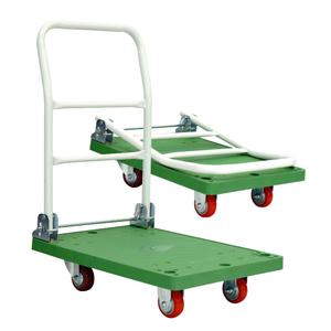 접이식 대차 소형 그린 적색 토탈락 브레이크형 (고정2+브레이크2) 핸드카트