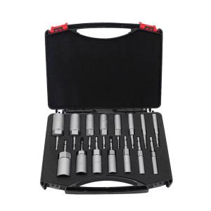 육각 롱비트 임팩트 세트 15종 공구 가방포함 복스알 소켓 드릴 생크 특수합금 일체형