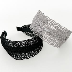 넓은 레이스 머리띠 와이드 꽃 헤어밴드 여자 안아픈