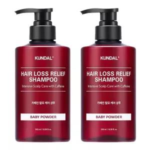 [유통기한 임박] 쿤달 탈모샴푸 베이비파우더, 500ml, 2개