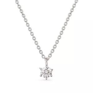 14k 베이직 랩 다이아몬드 1부 6프롱 목걸이