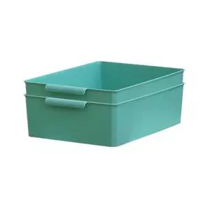 아트박스 보노하우스 핸들러 바스켓 컬러블시리즈 L 1+1 손잡이 정리함