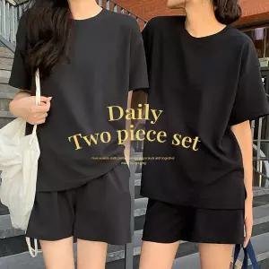 핫핑 피플즈_반팔티+밴딩반바지 투피스 set