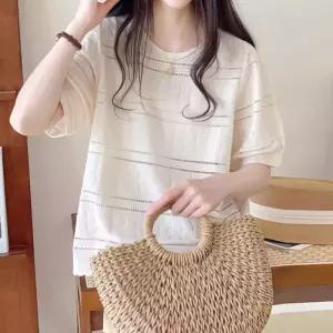 KARRA 더블라인펀칭블라우스_A4M0497