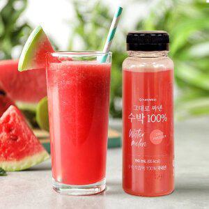 [신세계라이브쇼핑][프리본] 국내산 수박으로 그대로 짜낸 수박주스 190ml, 10병