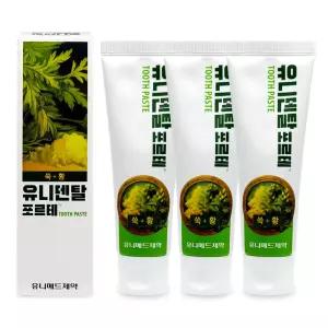 잇몸 유니메드 유니덴탈 치약 100g x 3개 미백 출혈 치태 치석 시린이 천연 올 케어