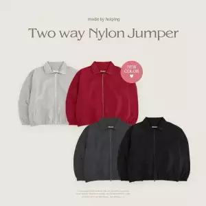 핫핑 [간절기템] 디토 밑단밴딩 오버핏 나일론 점퍼