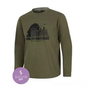 [아웃도어스/험머]험머 남성 H1 소로나 긴팔 티셔츠 카키