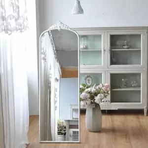 [꼬떼따블]프렌치 엔틱 화이트 철제 전신거울 EM42506