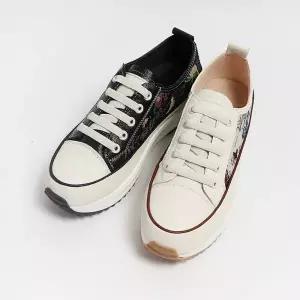 [롯데백화점]원더슈즈 플라워링 사이드 컴포트 쿠션 미끄럼방지 키높이 스니커즈 4.5CM P-S786