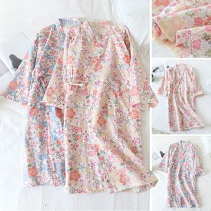 유카타잠옷 린넨잠옷 면혼방 신혼부부 로브가운