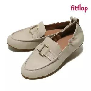 핏플랍 여성 알레그로 스터드 버클 레더 로퍼 스톤베이지 FQ7-A20