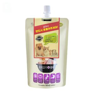 강아지황태국 오리 180ml 멸균 펫디저트 강아지유동식 짜먹는간식