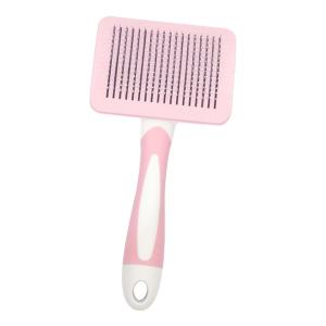 강아지 비숑 슬리커 핀 브러쉬 강아지빗질 인디핑크 S