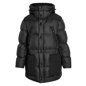 [명품] 로고 아플리케 나일론 퍼퍼 코트 블랙 8043845