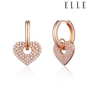 [엘르주얼리] 14K GF 아모르 하트 귀걸이 ELGPEE473