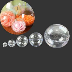 아크릴 투명 플라스틱 볼 공 포장 원형 캡슐 케이스 성탄절 트리 장식볼