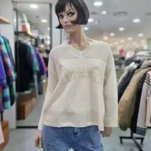 베네통/애플아울렛/메탈 레터링 풀오버 니트 BAKP17411