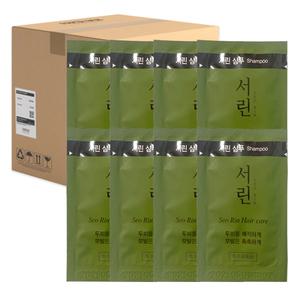댕기머리 일회용 샴푸/린스 8ml x 100개 일회용 한방 샴푸 컨디셔너 파우치 업소용 여행용 호텔 어메니티