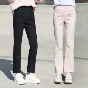 동대문스타일 여성바지 밴딩 일자핏 스판 면바지 블랙 핑크 베이지 여자 일자바지 COA5-6A