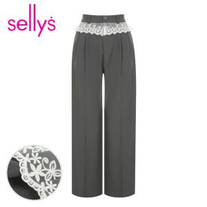 [샐리] 레이스핀턱와이드슬랙스_I5A-CPT054