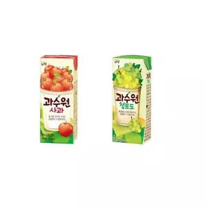 [NS홈쇼핑]과수원 사과 190ml x 24개 + 청포도 190ml x 24개[34923255]