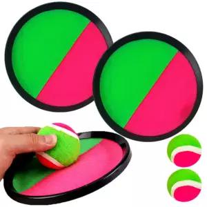 어린이 찍찍이 2인 공 놀이 야구 캐치볼 유아 실내 장난감 볼 세트 선물 벨크로 글러브