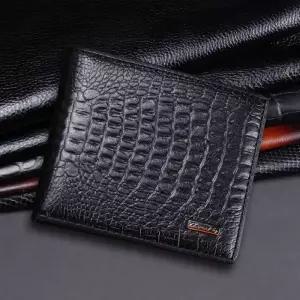 크리스찬케리 남성 반지갑 소가죽 CK-1104 악어무늬 카드 지폐 수납 지갑