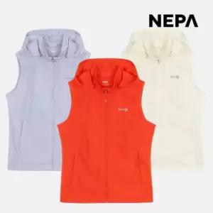 네파 여성 스테이 스트레치 우븐 베스트 여름 방풍 등산조끼 후드 탈부착 7L41402