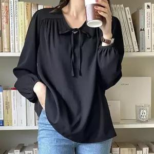 빅사이즈 502 절개셔링랍빠블라우스 DNEK867