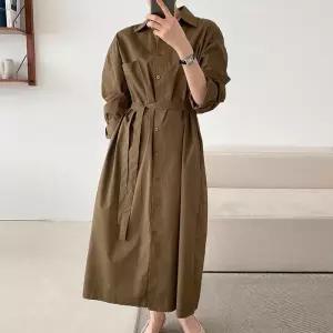 빅사이즈 502 에이치벨트셔츠롱원피스 DART816