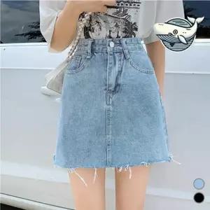 ONM 캐주얼 여름 데님 미니 스커트 청량한 스타일