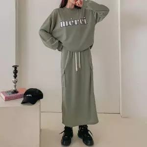 ONM 다솜결 카고치마 트레이닝 맨투맨 셋트 홈웨어