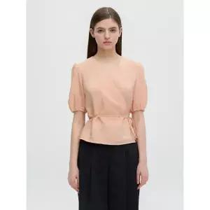 [롯데백화점]올리브데올리브 볼륨 소매 랩 블라우스 (OW5MB428)