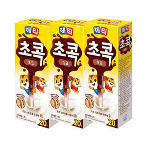 제티 초콕 초코맛 20T x3개/빨대형 코코아