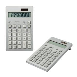 무인양품 계산기 실버 12자리 알루미늄 계산기 10.4x17.3cm