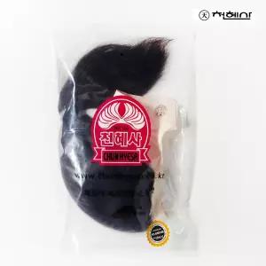 천혜사 프리미엄 100% 인모 연습용 덧가발 통가 발